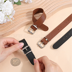 2 пара ремней из искусственной кожи двух цветов AJEW-GF0009-24