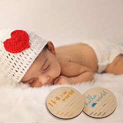Accessoires photo de bébé en bois imprimés sur une seule face&nbsp;DJEW-WH0600-006