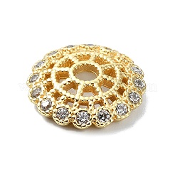 Покрытие стойки латунь микро паве прозрачный колпачок из кубического циркония KK-U014-11A-G