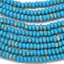 Синтетические имперские нитки из бисера яшмы G-L635-A09-4x2mm-03