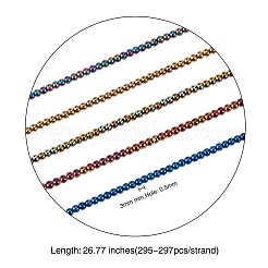 5 нить 5 цвета гальванические стеклянные бусины нити EGLA-SZ0001-14