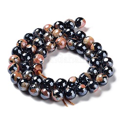 Гальваника натуральный огонь треск агат бусины нити&nbsp;G-G0006-A01-01