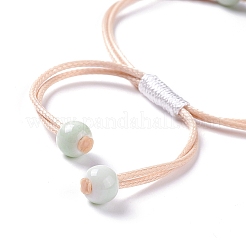Bracciale a maglia a fiore pressato a secco fatto a mano per donna ragazza&nbsp;BJEW-C004-01E