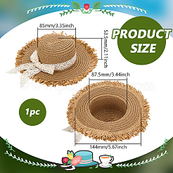 Соломенная шляпа для кукол&nbsp;DOLL-WH0002-42B