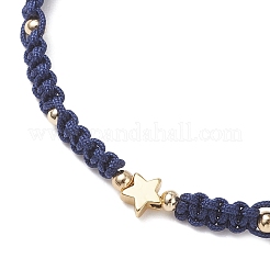 3 шт. плетеные браслеты из латунных бусин для женщин&nbsp;BJEW-JB13223