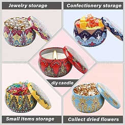 12 шт. 12-х стилевые коробки из жести с принтом CON-YWC0001-09