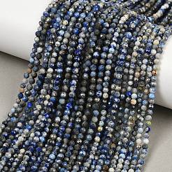 Нитки бусины из натурального ляписа-лазури G-L629-B01-3mm-04