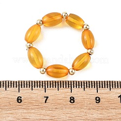 Bagues en ambre naturel pour femmes&nbsp;RJEW-JR01087-02