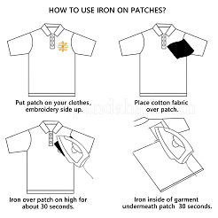 50 шт. Компьютеризированная вышивка ткань утюгом / пришить патчи PATC-CY0001-16C