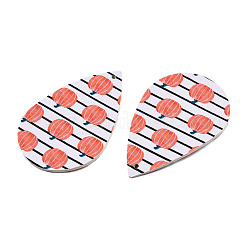 Осенняя тема искусственная кожа большие подвески&nbsp;LS-FIND-R074-02B