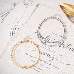 4 шт. набор из 4-х цепочек-скрепок из сплава и елочки NJEW-AN0001-09