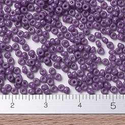 MIYUKIラウンドロカイユビーズ  日本製シードビーズ  11/0  （rr4490)デュラコート染め不透明アネモネ  2x1.3mm  穴：0.8mm  約50000個/ポンド&nbsp;SEED-G007-RR4490