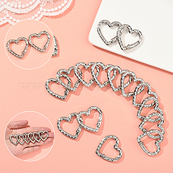 20 шт. Кольца пружинные со стразами из цинкового сплава FIND-SP0004-36P