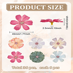 36 Stück 6 Farben Seidentuch künstliche Blume&nbsp;DIY-LP0003-30B