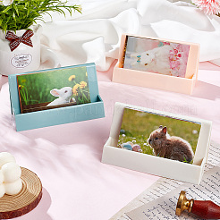 3шт 3 цвета пластиковый держатель визитной карточки&nbsp;AJEW-FG0002-84