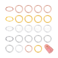 24 шт. 4 цвета s925 стерлинговое серебро открытые соединительные кольца STER-PH0003-67