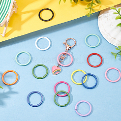 36 шт. двухцветные железные застежки для брелоков IFIN-BC0001-17