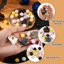 20 Stück 11 Stile Halloween Silikonperlen&nbsp;SIL-TA0003-27