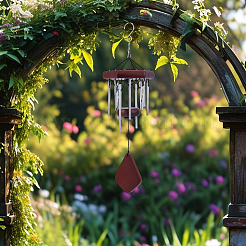 Наборы для самостоятельного изготовления колокольчиков из круглой трубки из дерева и алюминия&nbsp;DIY-PH0023-72B