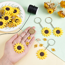 Подвески-соединители из цинкового сплава и брелок из железной смолы DIY-PH0008-31