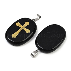 Природные подвески обсидиана&nbsp;G-S392-01I