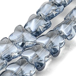 電気メッキガラスビーズセット  蝶  混合スタイル  ミックスカラー  8x10x6mm  穴：1mm  約90個/連  10.08インチ（25.6cm）&nbsp;EGLA-G037-11A