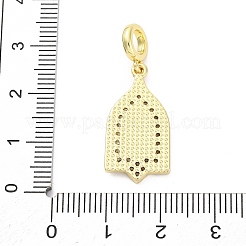 Латунные микро-паве кубические цирконии святые европейские подвески-шармы KK-D325-27G-06