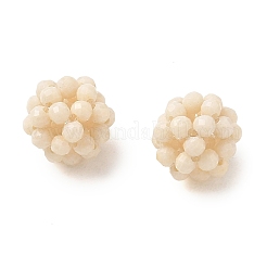 Perles tissées en fossile blanc naturel&nbsp;GG-CBA2E9C-F03-01