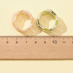 Кольцо-манжета в клетку тартан из полимера RJEW-FS0001-06