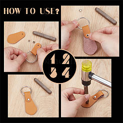 DIY-Sets zur Herstellung von Schlüsselanhängern aus Leder&nbsp;DIY-OC0013-49