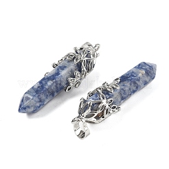 Pendentifs en jaspe tache bleue naturelle&nbsp;G-M450-01P-11