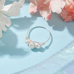 Натуральные перламутровые кольца RJEW-JR00604-02