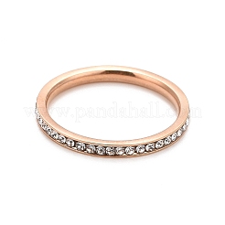 Ensemble de bagues en acier inoxydable 304 avec strass&nbsp;STAS-D178-02B