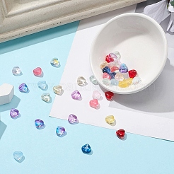 110 pz 11 colori perle di vetro verniciate a spruzzo trasparenti&nbsp;GGLA-YW0001-07