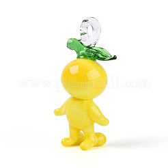 Handgefertigte Anhänger in Form von Radieschen aus Glasmalerei&nbsp;LAMP-T025-10E