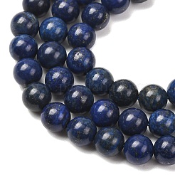 Runde gefärbte und natürliche Lapislazuli Edelstein Perlenstränge&nbsp;G-J333-05-8mm