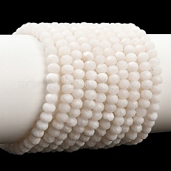 Brins de perles de jade blanc naturel teintées&nbsp;GG-CBAF9EE-A21-3x4mm