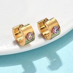 Pendientes de aro anchos de acero inoxidable 201&nbsp;EJEW-D354-14G
