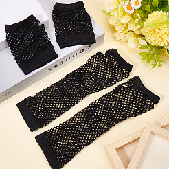 4 Paar 4 Stile Damen Polyester Mesh Handschuhe&nbsp;AJEW-CY0001-15