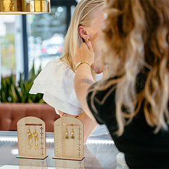 2 комплект деревянных арочных стендов для сережек с весами&nbsp;EDIS-FG0001-68