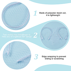 2 шт. 2-х цветные сетчатые резинки для волос из вуали FIND-OC0003-95C