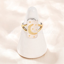 Двухцветные манжетные кольца из нержавеющей стали 304&nbsp;RJEW-S635-01GP-04