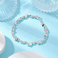Braccialetti elastici con perline di ematite sintetica non magnetica elettroplaccata&nbsp;BJEW-JB11154
