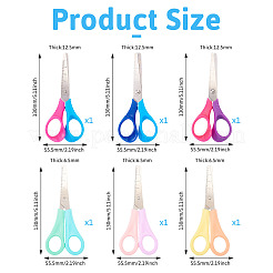 6 шт. 6-х стилевые стальные ножницы&nbsp;TOOL-TA0001-09