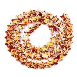 С напылением окрашенные синтетические бирюзовые бусинки&nbsp;UNKW-T001-11K-04