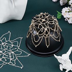 2 pz 2 colori cerchietti con nappe in strass in ottone per donna&nbsp;OHAR-HS0001-06