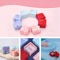 24 шт. 4 цвета упаковка для подарков на день святого валентина картонные коробки для колец CBOX-SP0001-02