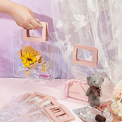 Прозрачные подарочные пакеты из ПВХ с ручкой DIY-WH0105-18