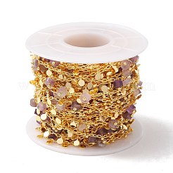 Цепочки из бисера колонны из натурального аметиста CHC-K012-01G-02