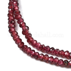 Гранат природный бисер нитей G-RM241221-T1